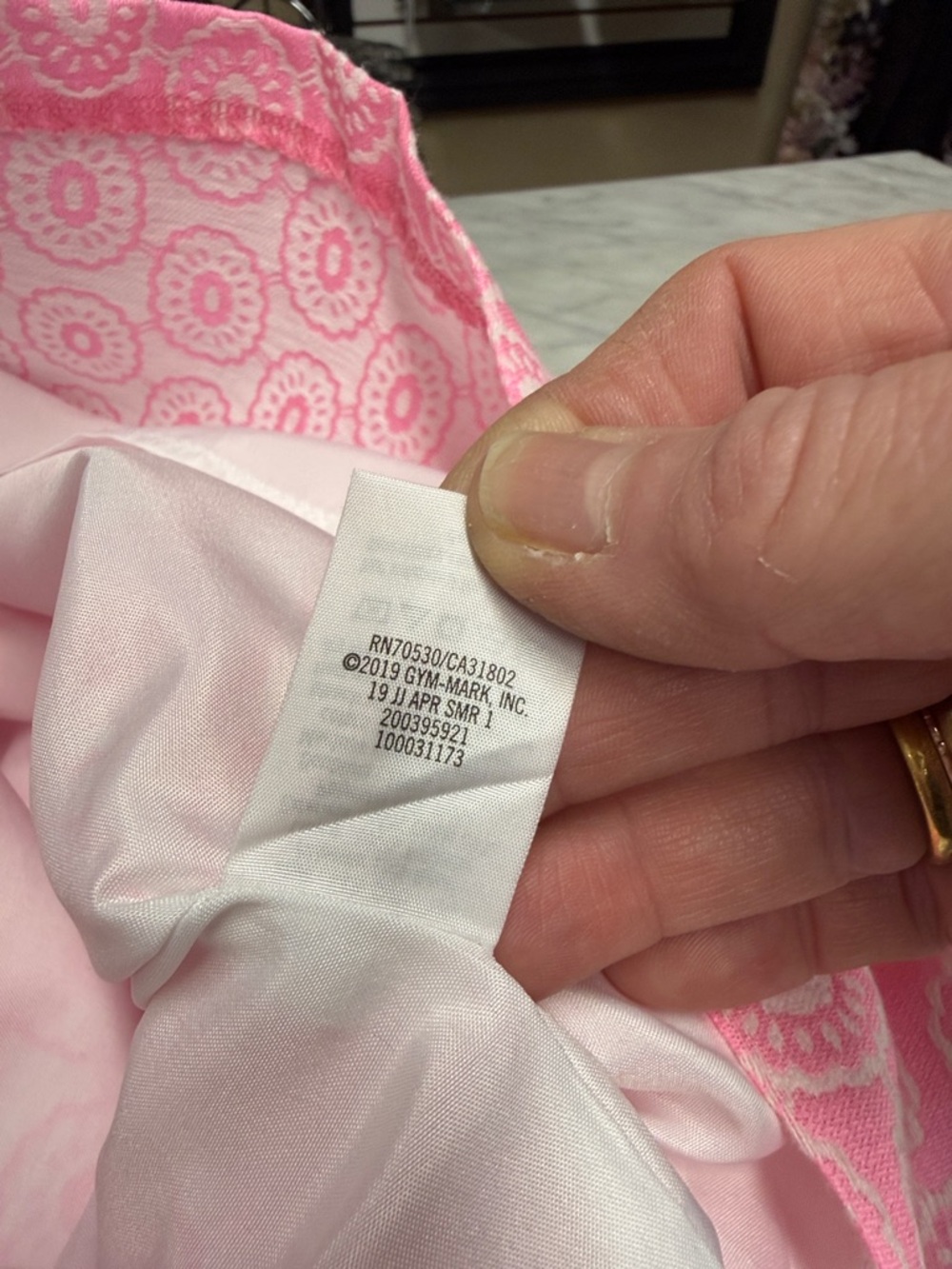 Janie and Jack Pink White Jacquard Shift Dress with Ruffle Sleeve Size 8 - Picture 10 of 10